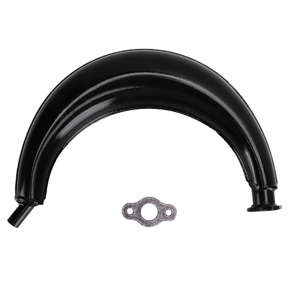 40 mm/1,58 tommer Halvmåne udstødningslyddæmperrør Stållegering til 2-takts 49cc 60cc 66cc 80cc motorer Motorcykler
