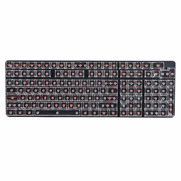 132 Taster for Mekanisk Tastatur CBSA Høyde Transparent Ergonomisk DIY Klare Taster Hvite Oransje Bokstaver