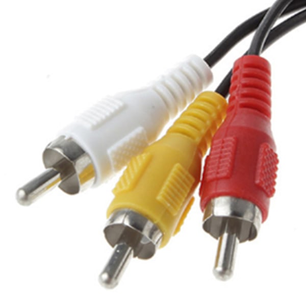 Standard AV-kabel 5,9 fod lang 3 farver Han Steel Copper Fleksibel Audio- og Videokabel til N64 NGC