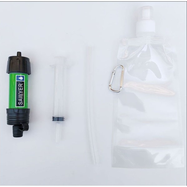 Mini Portable Survival Water Purifier Halmvattenfiltreringssystem -AMS green