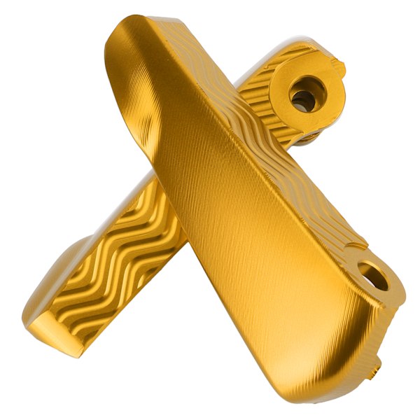 Par Bakre Fotpinnar Pedal Pad Motorcykel Vikbara Fotstöd Passar för Vespa GT/GTS/GTV Guld