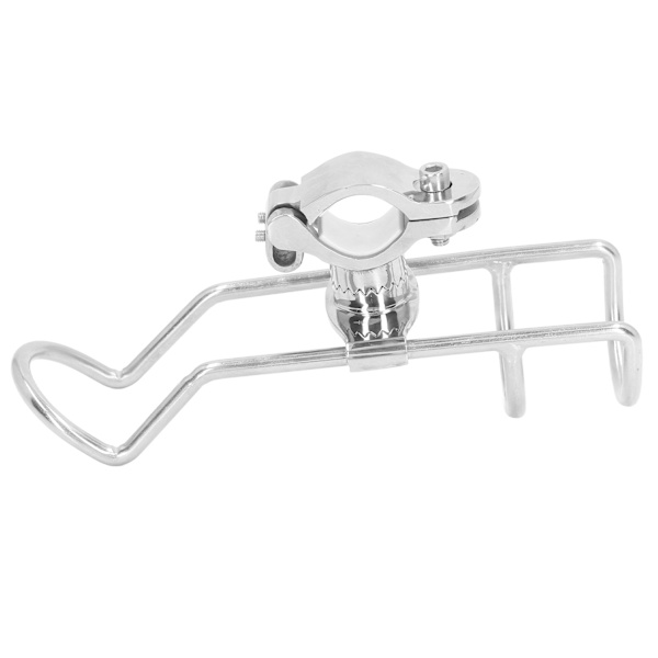 Skinnemontert klemme Justerbar fiskestangholder 360 graders rotasjon 304 rustfritt stål for 22,2 til 31,7 mm rør
