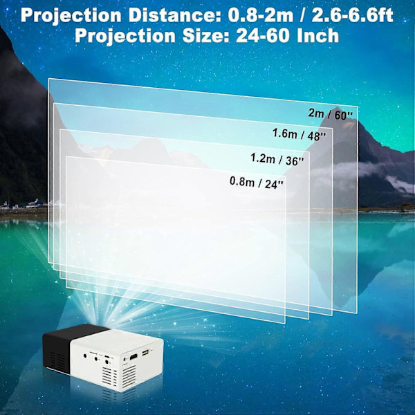 Mini projektori YG300 projektori Koti HD 1080p päiväsaikaan suora projisointi