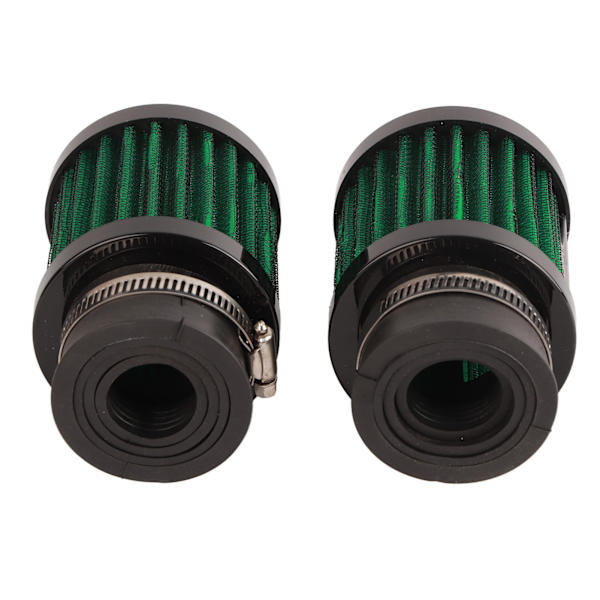 2 stk Luftfilter 28‑48mm Høy filtreringseffektivitet Universal for 50cc 70cc 90cc 125cc Moped Scooter ATV Dirt Bike Svart Grønn
