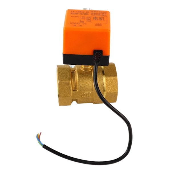 220V AC G2 DN50 Motoriseret kugleventil i messing til elektrisk styring