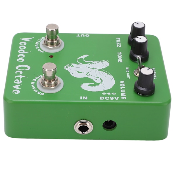 Voodoo Octave Fuzz Gitarreffektpedal Justerbar Enkelt True Bypass Instrument Tilbehør