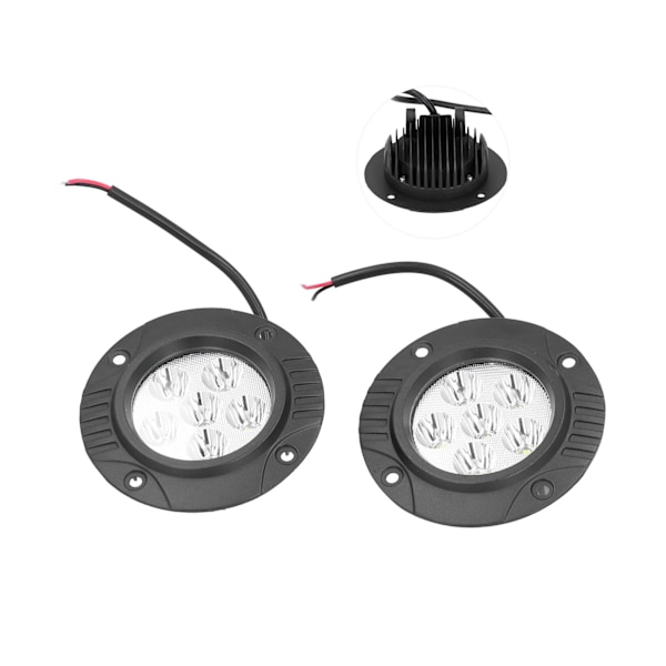 5 tommers rund frontlysknapp med integrert LED-lampe 6000K 6000LM høy lysstyrke IP67 vanntett