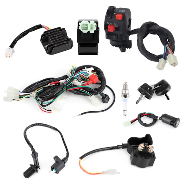 Elektrisk startmotor ledningsnätssats Tillbehör Passar för GY6 125cc 150cc fyrhjuling ATV