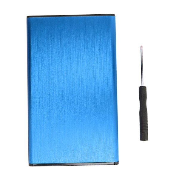 USB3.0 Harddisk-kabinett Bærbar 2,5 tommer SATA Aluminium Legering Datamaskin Harddisk-etui Blå