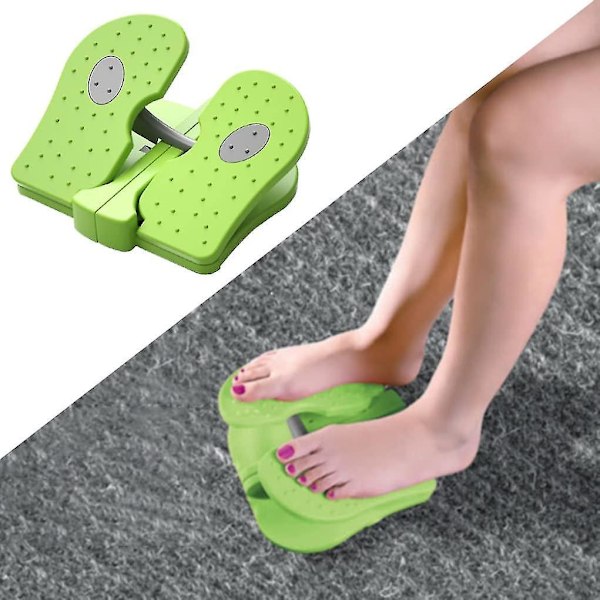 Stepper Under Desk Motionscykel Fodpedal, Foldbar Fitness Trappe Stepper Grøn Pedal Motionscykler(c-1)