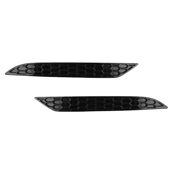 2 stk. Glanssort bakre støtfangerreflektor Honeycomb Delete Sett Passer for MK7.5 GTD R2017-2020