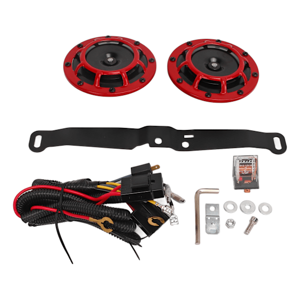 12V 115dB sähköauton torvi Super Tone Twin Horn Kit Universaali kuorma-autoille matkailuautoille moottoripyörille UTV ATV:ille