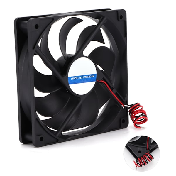 12V/24V Luftventil Fläkt Kylning Avgasventilator Framåtriktad rotation för RV Campers Yacht24V