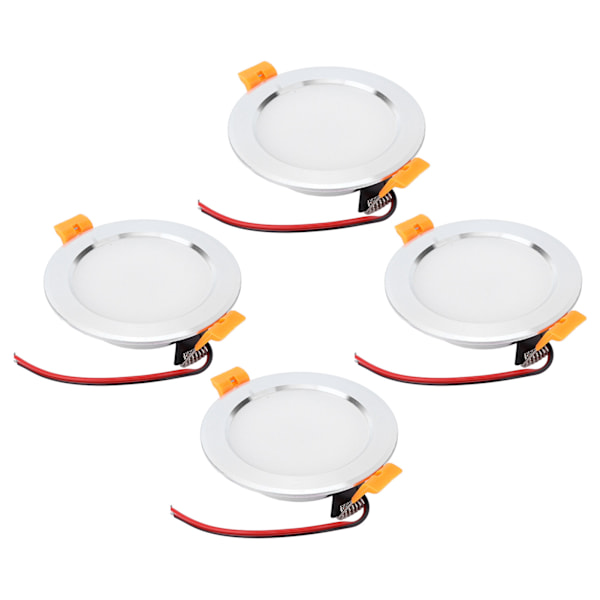 4st 4in takljus Rund LED Downlight DC 12V 3W Vit RV Modifiering Tillbehör för husvagn Yacht
