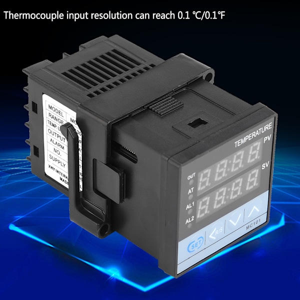 Digital temperaturregulator - PID-styring, relæudgang, 48mm*48mm størrelse