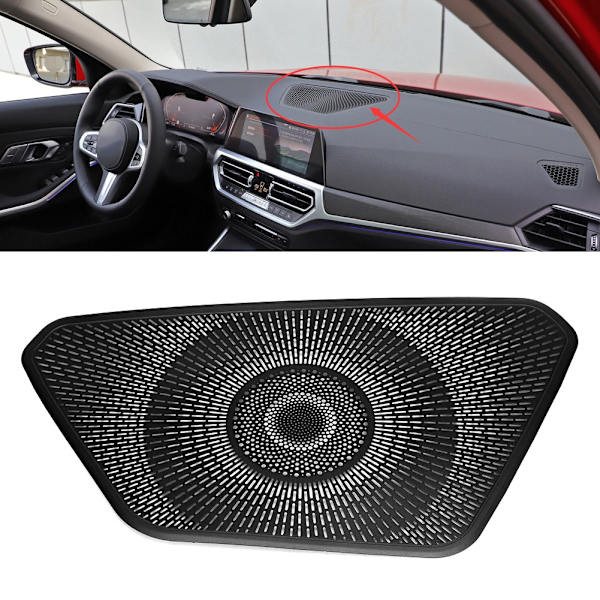 Aluminiumlegering svart konsol Dashboard Högtalarskydd Trim Passar för 3 serier G20 G28 2020