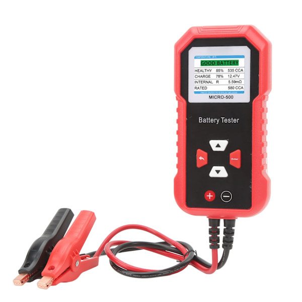 för MICRO‑500 batteritestare 8 språk LCD färgglad skärm Clear Vision QR-kod för bilmotorcykel