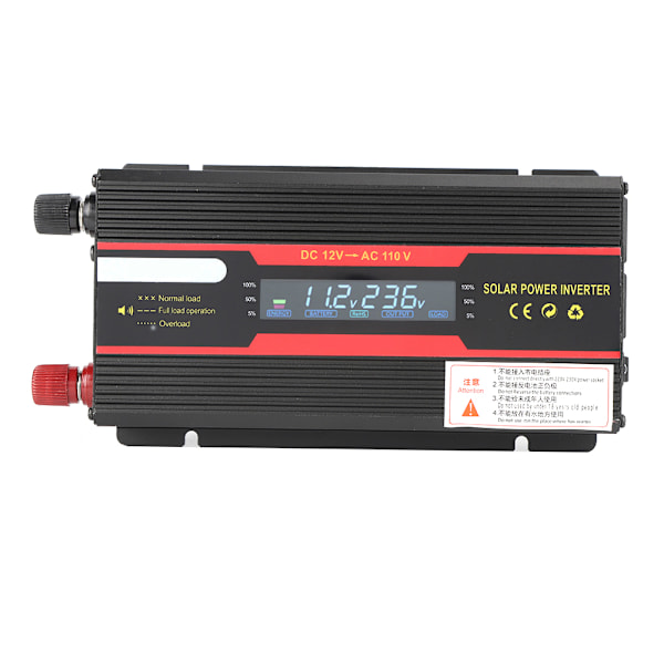 1000W bilspenningsomformer transformator 12V til 110V LCD-skjerm