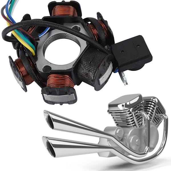 Elektrisk ledningsnet Relæ Ensretter Magneto Stator til GY6 125cc 150cc