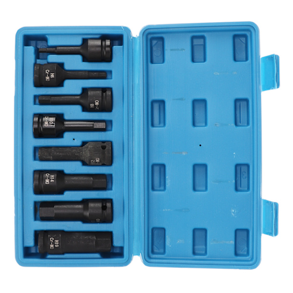 8 stk 1/2-toms sekskantpipesett H5 til H19 CR‑V Impact sekskantpiper Universal for kjøretøygressutstyr