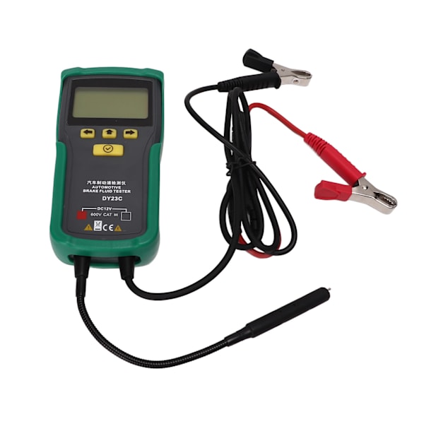 DOT3 DOT4 DOT5.1 Bilbromsvätsketestare med känslig sond Ljudljuslarm 12V bilbatteridriven
