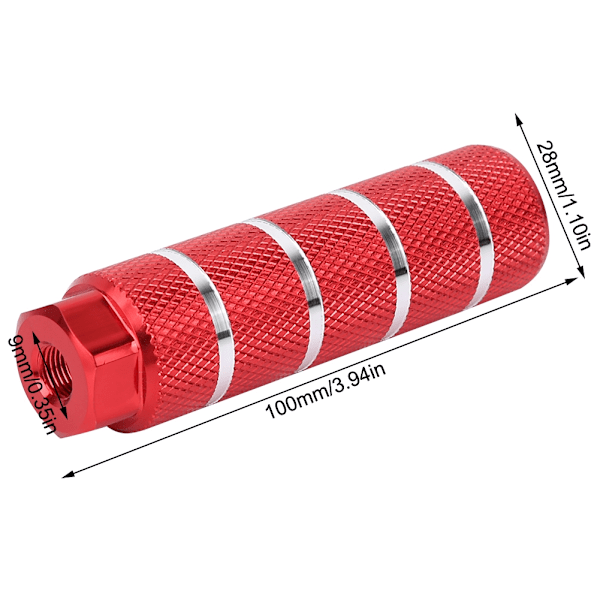 Universaali Alumiiniseos Suuri Reikä Maastopyörä Raketissa Laukaisija Taka Jalkapoljin (Punainen)