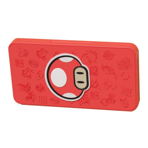 Spillkortveske med 24 spor, 3D-preget, magnetisk, bærbar, ekstra stor, for Switch Mushroom Head