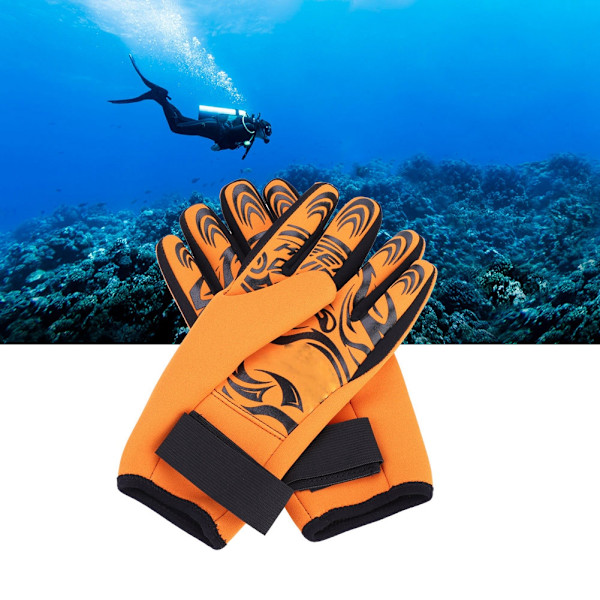 Keep Diving Neoprenhansker - 2MM Varme for Svømming, Dykking og Snorkling (Oransje, XL)