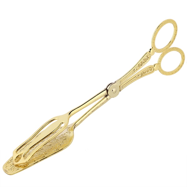 Golden Pointed Head Bread Tongs - Versatile Kitchen Utensil for Vegetables, Cakes, Buffets, and Barbecues