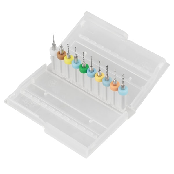 Tungstenkarbid Mikrobor Set (10 stk) til PCB Printkort