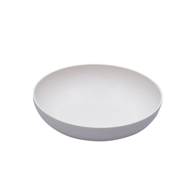 Eco-Friendly Fruit Plate Tray: Deep Round Beige Salad Dish for Household