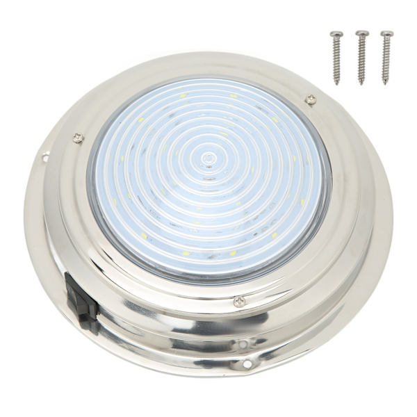 6,5 tommer Båd LED Courtesy Light 12VDC 30 LED Lampeperler 316 Rustfrit stål til campingvogn RV badeværelse hall