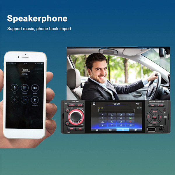 4.1in MP5-spelare MP4 HD Bluetooth Radio U Disk Hands Free Calling Stereo 12V