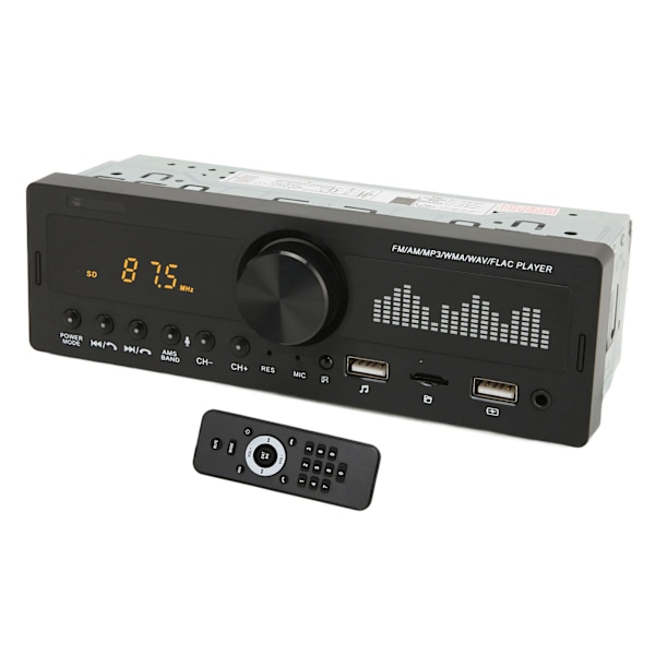 Kaksois-USB-auton stereokaiutin Bluetooth-käyttöinen handsfree FM 87,5 MHz - 108 MHz auton soitin tukee MP3 WMA WAV FLAC APE