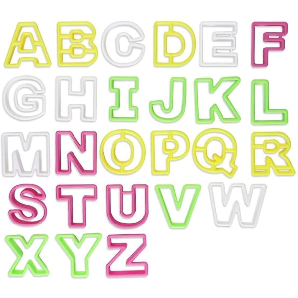 26 engelske bokstaver plastkjeksform-