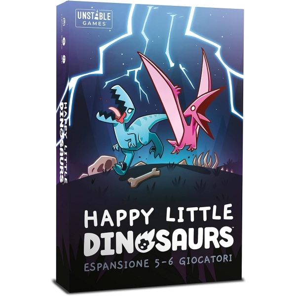 Happy Dinosaurs: Udvidelse for 5-6 spillere - Udvidelse af brætspil, 2-6 spillere, 8+ år, engelsk version-U