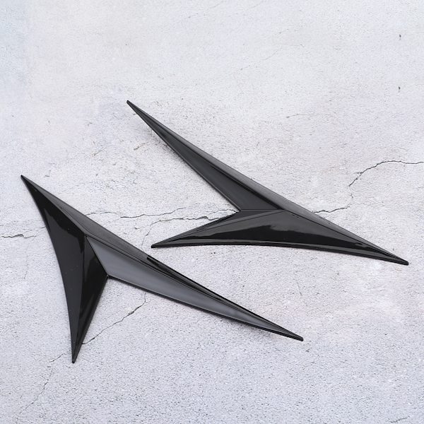 Sideluftventil Fender Cover Universal Trekantet Trim Dekor Bil Ombygning Passer til Honda Civic Sort