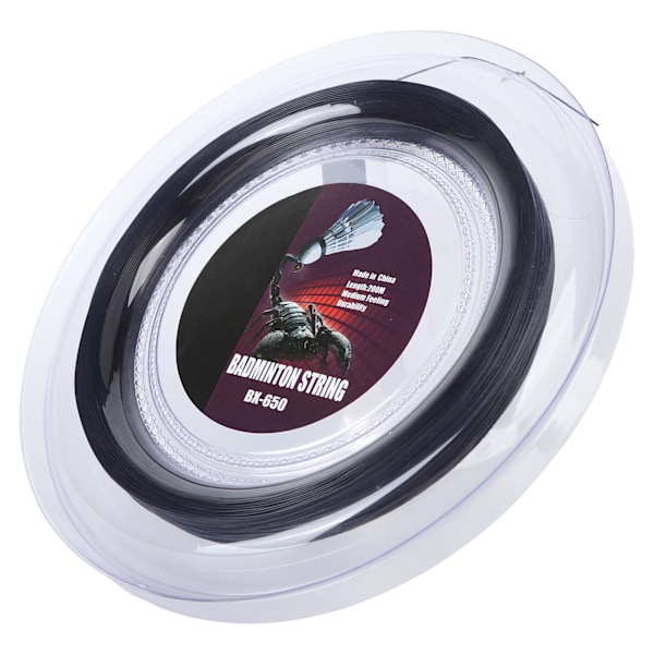 0,72 mm 200 m Badmintonketcherstreng Nylon Badminton Træningsketcherstreng Line BX 650 Sort