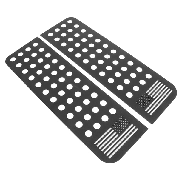 2 stk. Bagdørsrude Dekaler Aluminiumlegering Glaspanel Trim Flagstribe Dekaludskiftning til Jeep Wrangler JK Unlimited 2007-2017