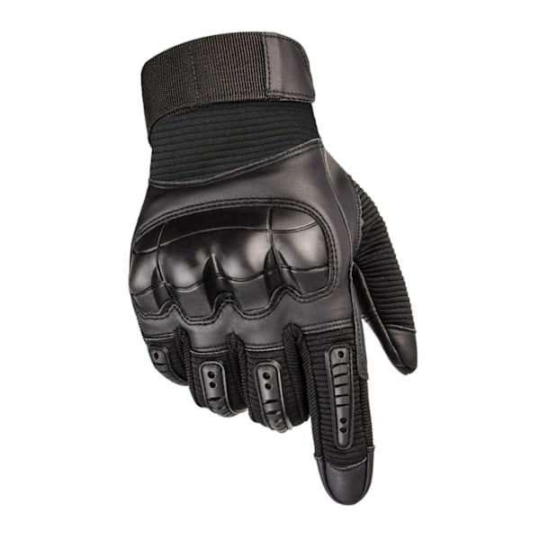 Motorcykelhandsker med Hård Knogle, Åndbare, Godt Greb, Anti-Slip, Fuld Finger, Powersports Handsker til Skovbrug, Tung Industri, Sort XL