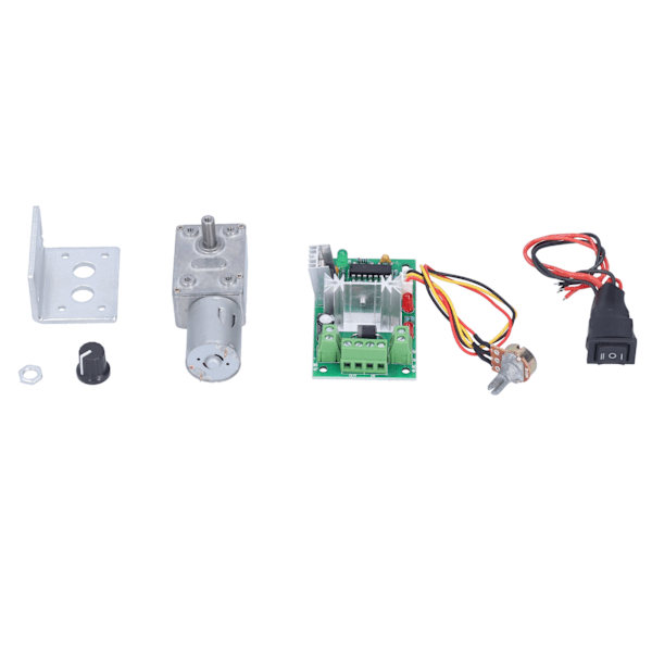 Mini Turbin Girreduktor med regulator for roboter og elektroniske låser - 24V 20RPM