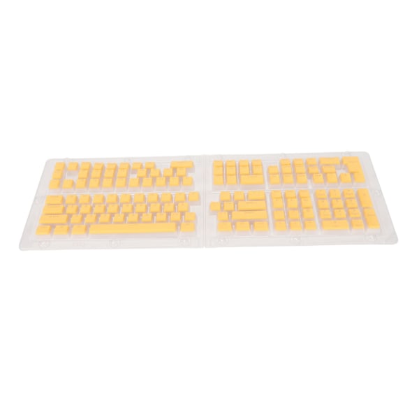 PBT Pudding Keycaps 129 Taster Translucent OEM Høyde Doubleshot Injection DIY Taster For Mekaniske Tastaturer Gul