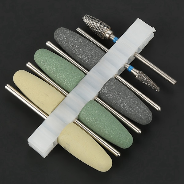 Dental Polishing Burs Kit - 8st, Silikonhartsbas, Akryl, Volframstålslipning