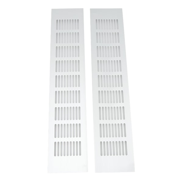 2 stk. Luftventilation Ventilationsgitter Aluminiumlegering Rektangulær ventilationsplade til skabe Skoskab Skab 80x400mm