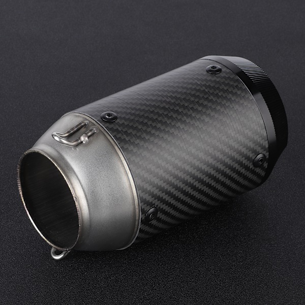 51 mm/2,01 tum Universal Motorcykel Kolfiber Avgasrör Polygon Svart Svans Passar för Kawasaki Z900Z1000ninja250 400