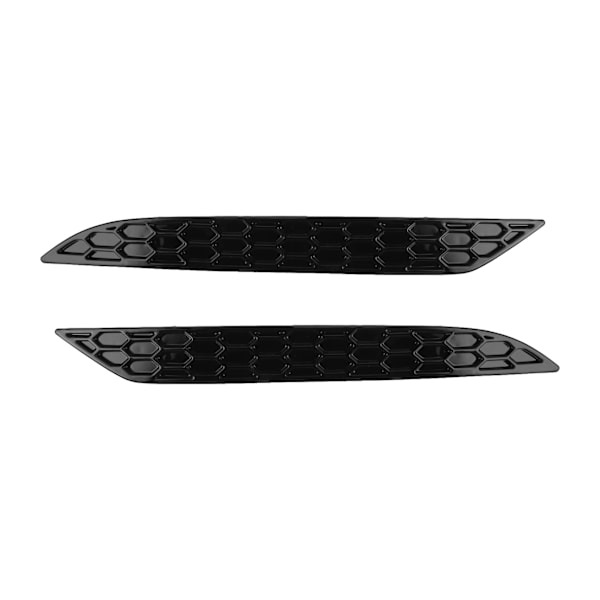 2 stk. Glanssort bakre støtfangerreflektor Honeycomb Delete Sett Passer for MK7.5 GTD R2017-2020