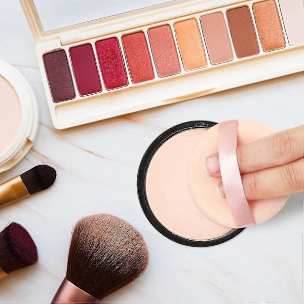 Dobbeltsidet flocking pudderkvast engros rund firkantet krog bånd makeup løs pudderkvast til setting makeup speciel honningpulverkage