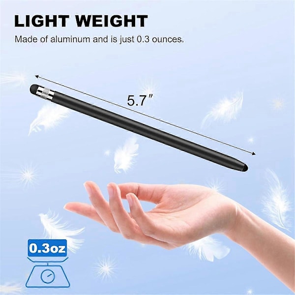 4 stk. touch screen stylus til iPad tablet, gratis 6 stk. touch screen stylus til mobiltelefon, med to gummispidser