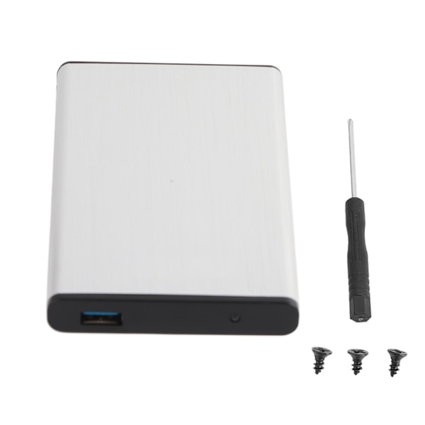 USB3.0 Harddisk-kabinet Portable 2,5 tommer SATA Aluminium Legering Computer Harddisk-kasse Sølv