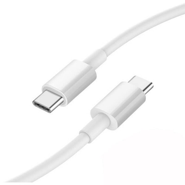2 stk. PD datakabel c til c ladekabel type-c datakabel 3A hurtigladekabel dobbelthodet hann til hann PVC